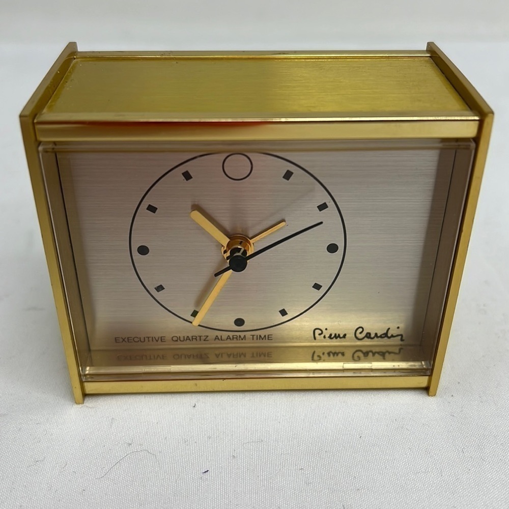 Vintage Pierre Cardin Alarm Clock 3.25” x 2.75” x 1.5”